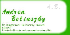 andrea belinszky business card